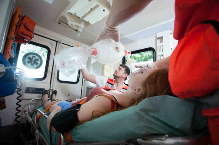 Paziente in ambulanza