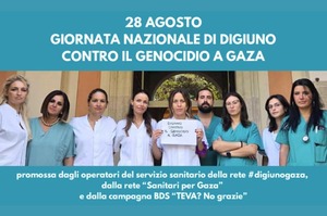 Digiuno per Gaza: la protesta silenziosa dei sanitari italiani