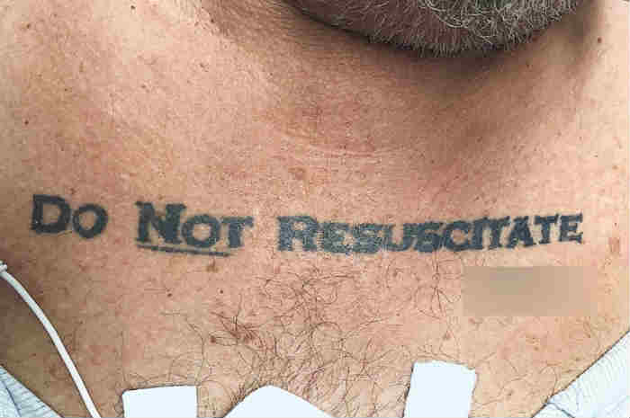Biotestamento: Non rianimatemi, il tatuaggio che fa riflettere