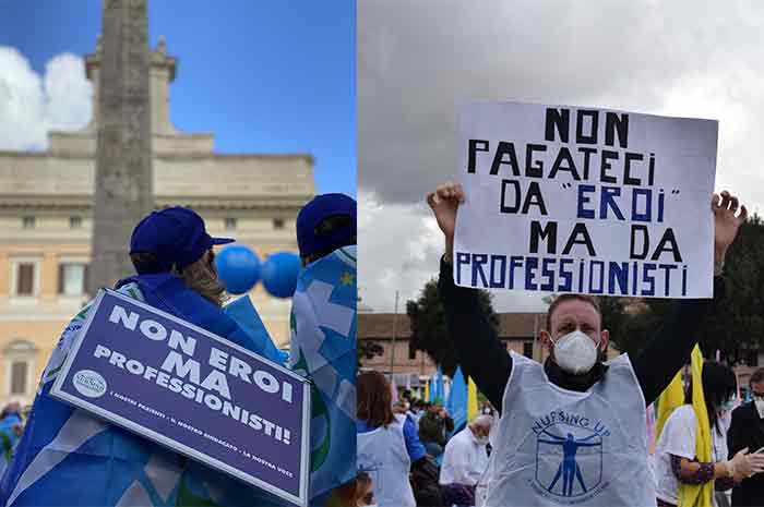 Gli infermieri marciano su Roma, ma che fatica